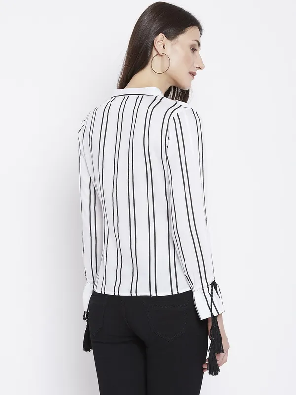 White_Viscose_Rayon_Top_For_Women