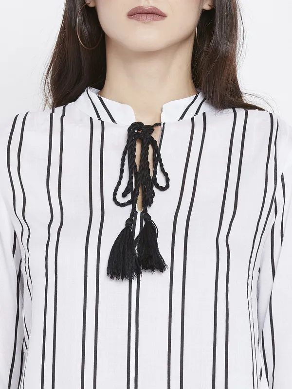 White_Viscose_Rayon_Top_For_Women