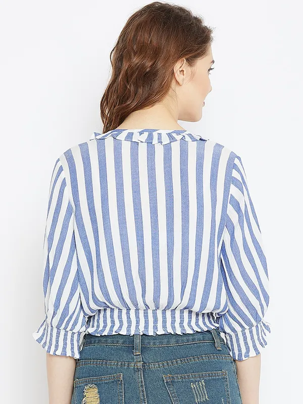 Blue_Polyester_Top_For_Women