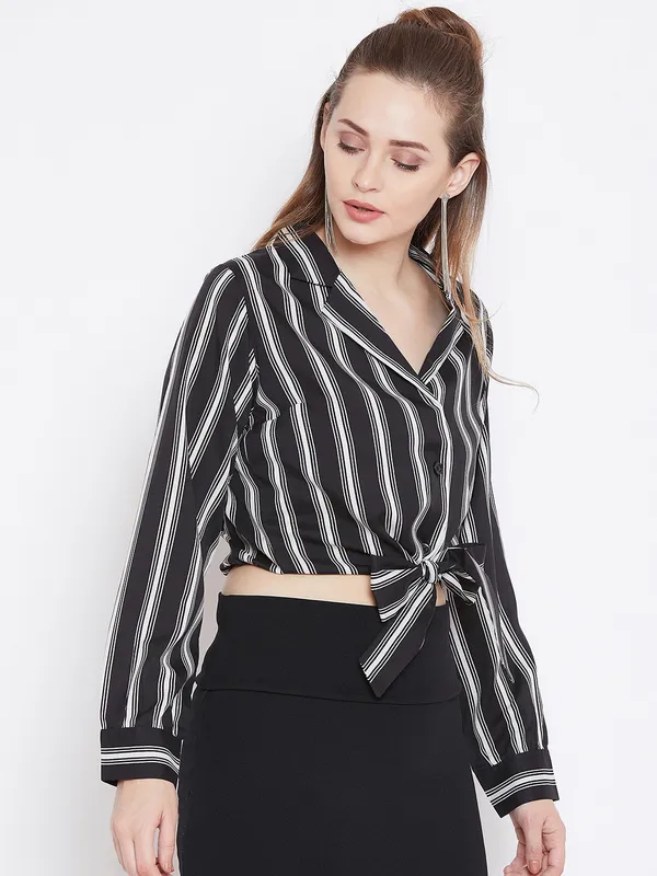 Black_Polyester_Top_For_Women