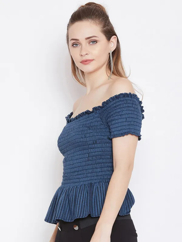 Blue_Polyester_Top_For_Women