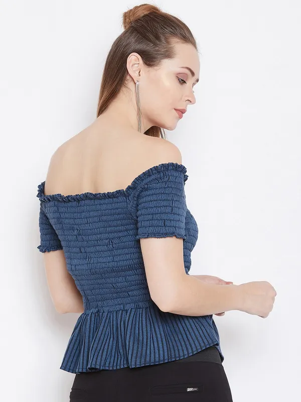 Blue_Polyester_Top_For_Women
