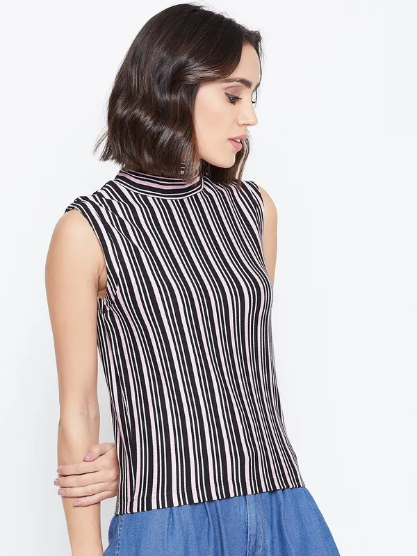 Black_Polyester_Top_For_Women