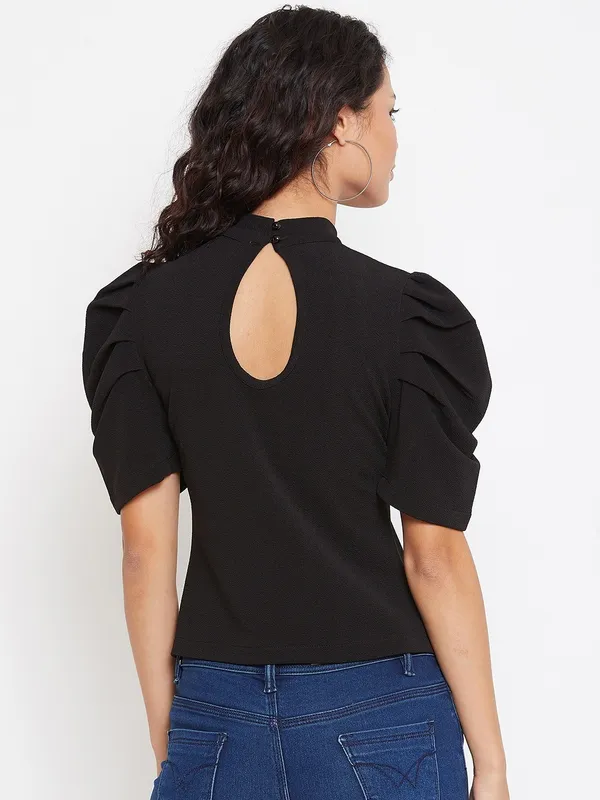 Grey_Polyester_Top_For_Women