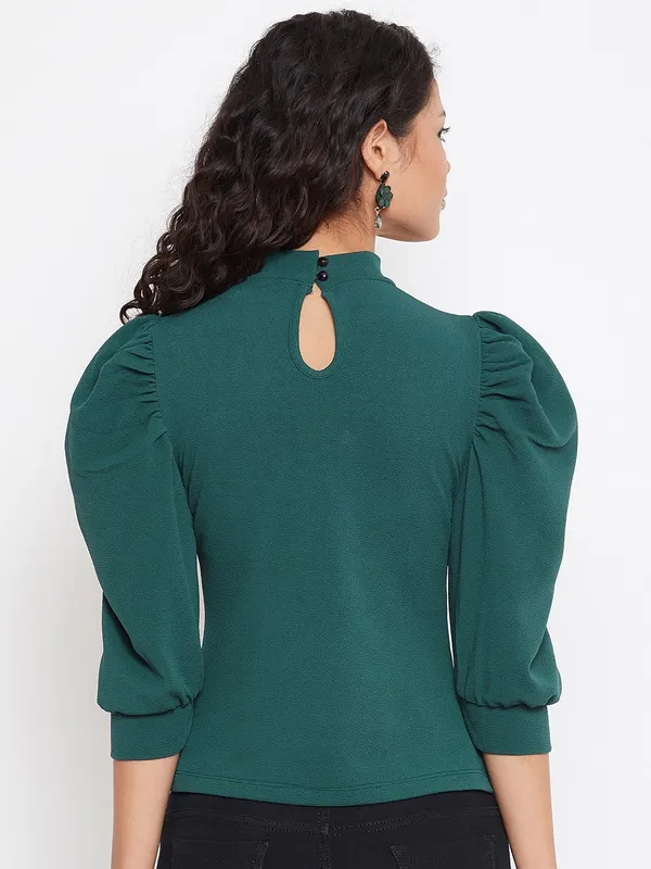 Green_Polyester_Top_For_Women