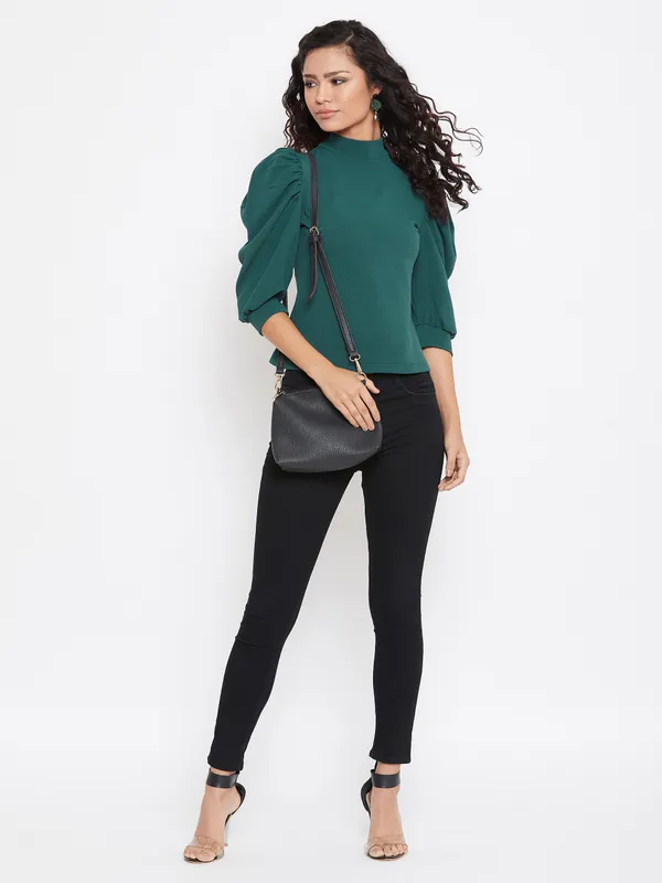 Green_Polyester_Top_For_Women