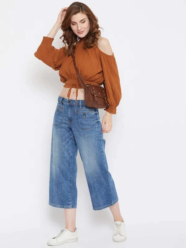 Brown_Pure_Cotton_Top_For_Women