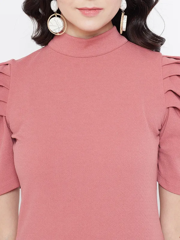 Pink_Polyester_Top_For_Women