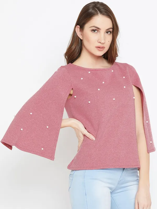 Pink_Viscose_Rayon_Top_For_Women