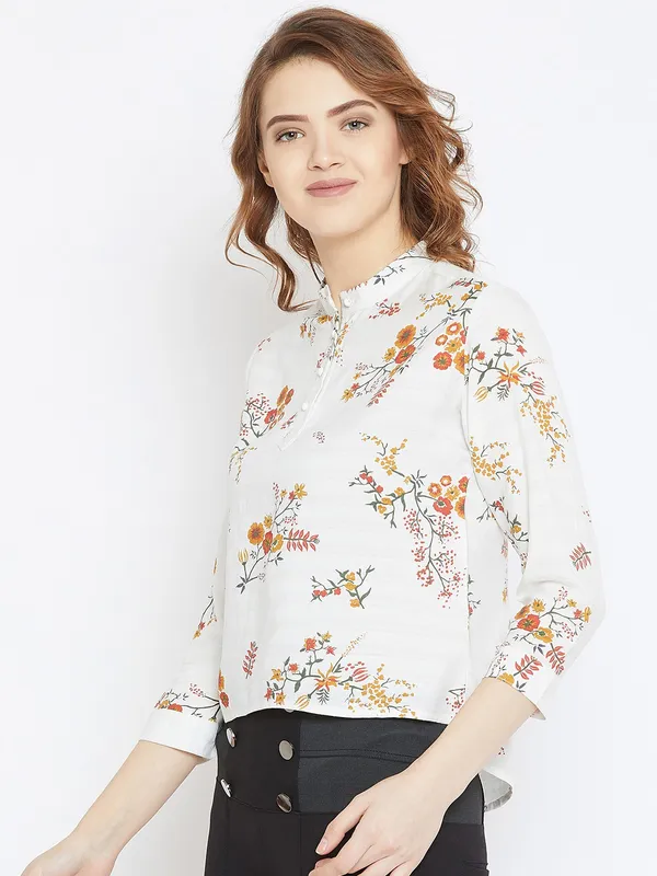 White_Viscose_Rayon_Top_For_Women