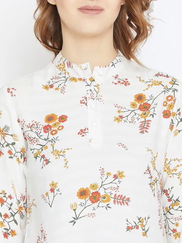 White_Viscose_Rayon_Top_For_Women