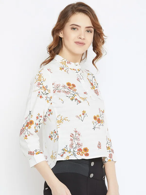 White_Viscose_Rayon_Top_For_Women