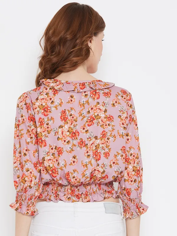 Pink_Polyester_Top_For_Women