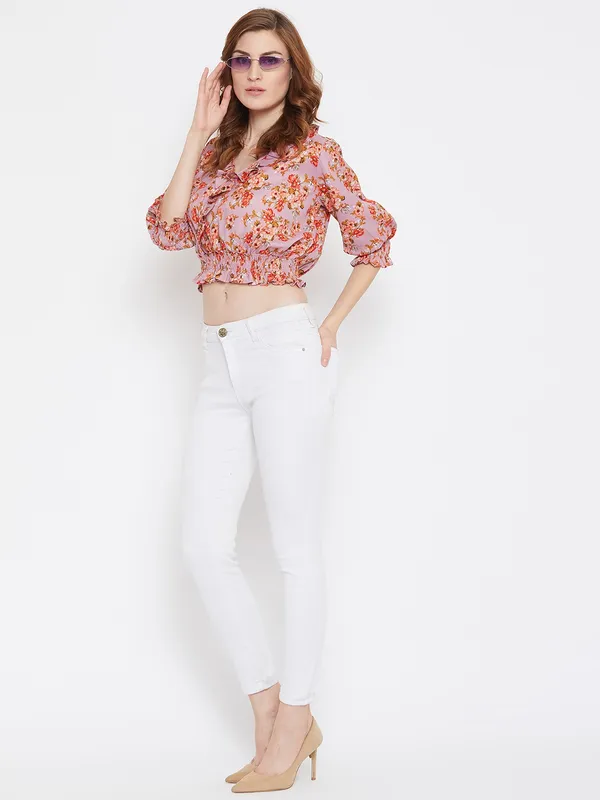 Pink_Polyester_Top_For_Women