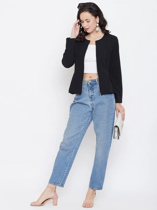 Black_Polyester_Top_For_Women