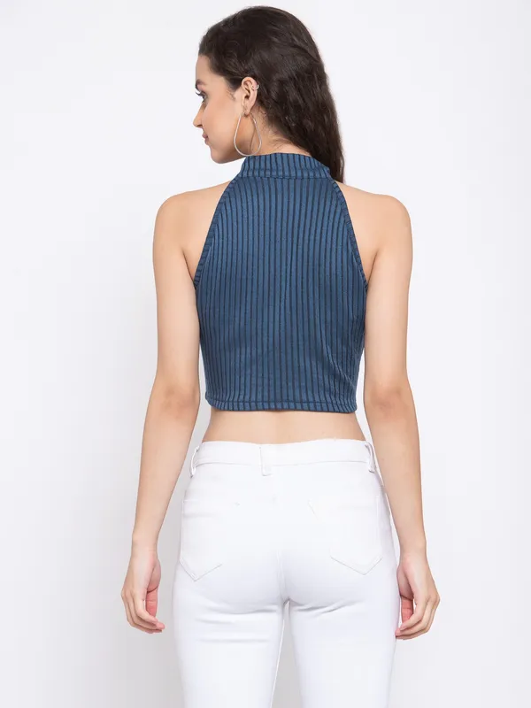 Blue_Polyester_Top_For_Women