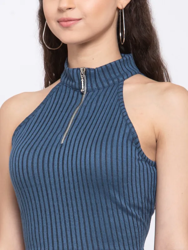 Blue_Polyester_Top_For_Women