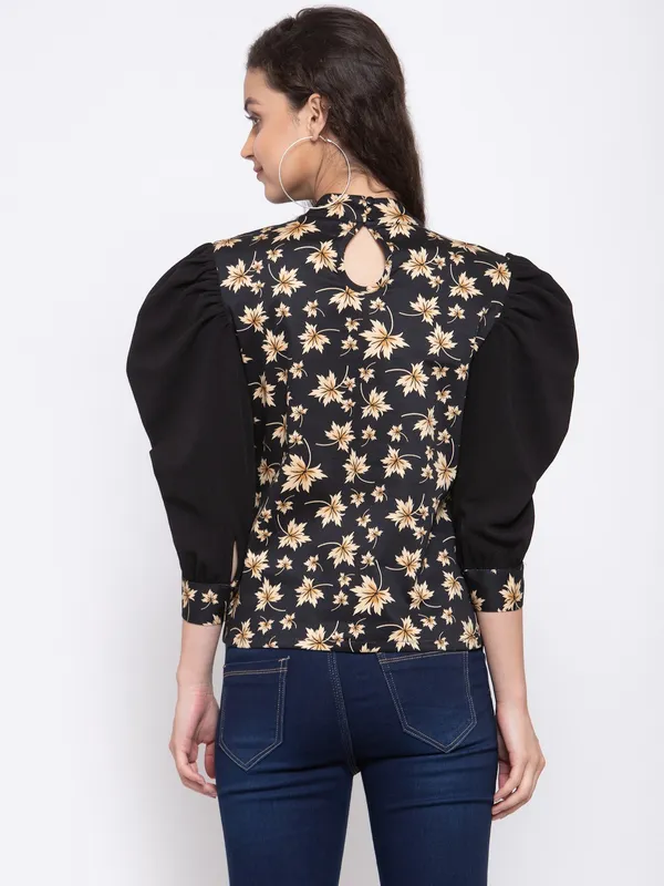 Black_Cotton_Blend_Top_For_Women