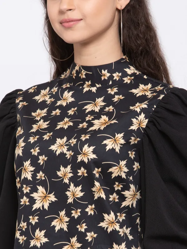 Black_Cotton_Blend_Top_For_Women