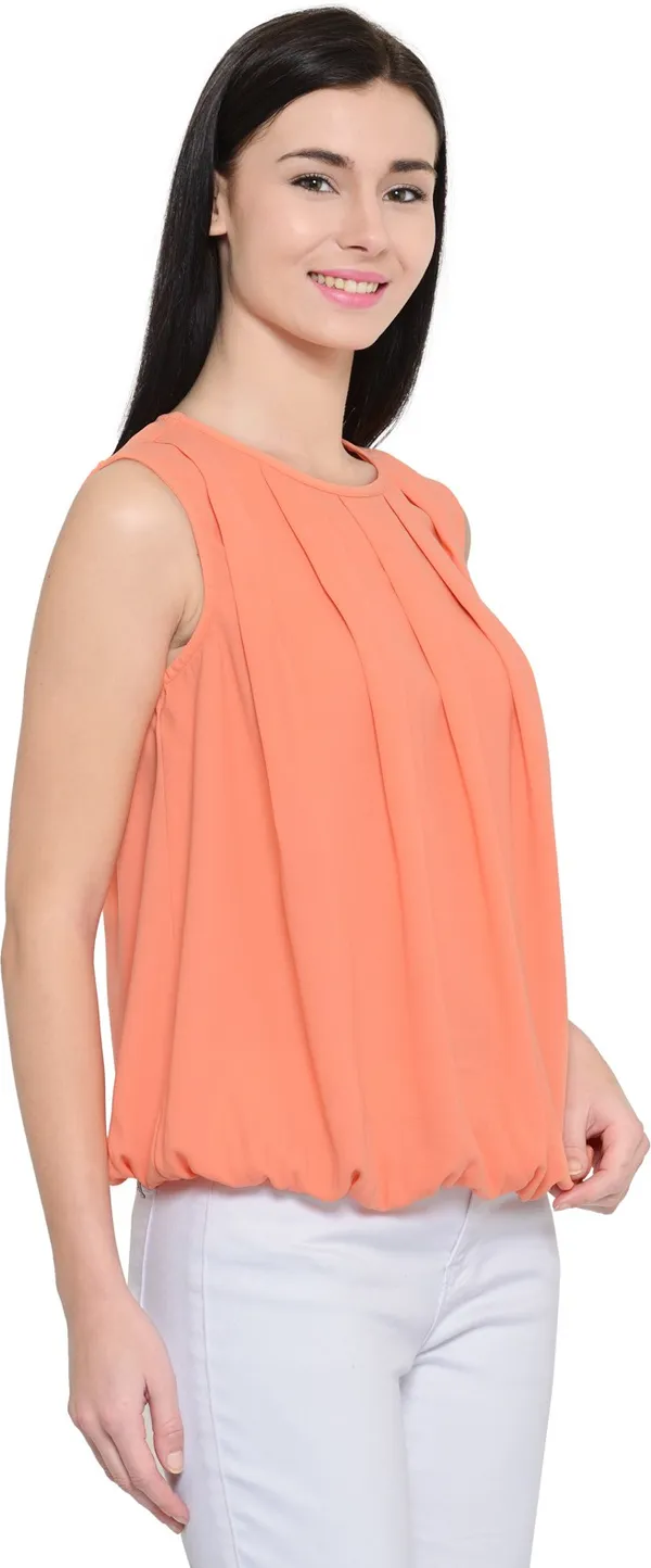 Orange_Crepe_Top_For_Women