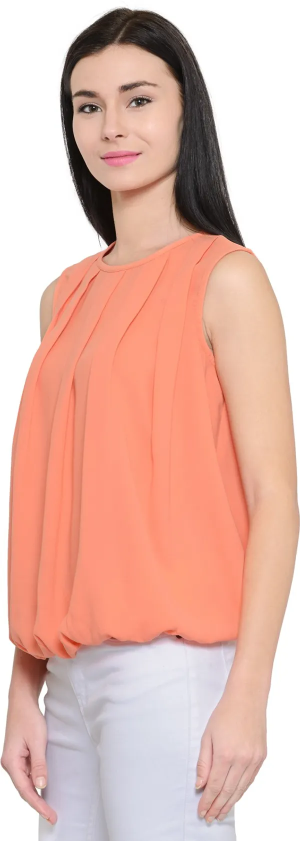 Orange_Crepe_Top_For_Women