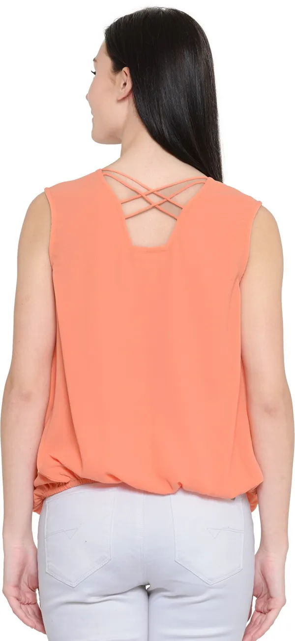 Orange_Crepe_Top_For_Women