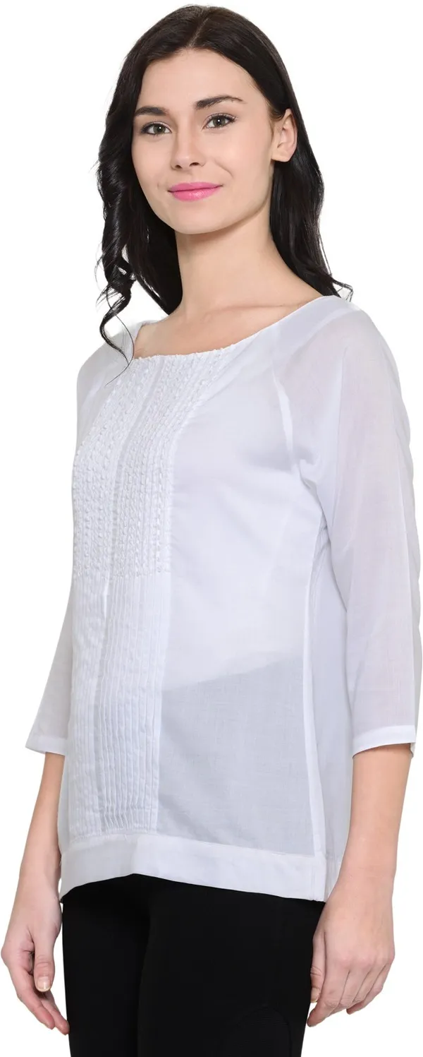 White_Lyocell_Top_For_Women