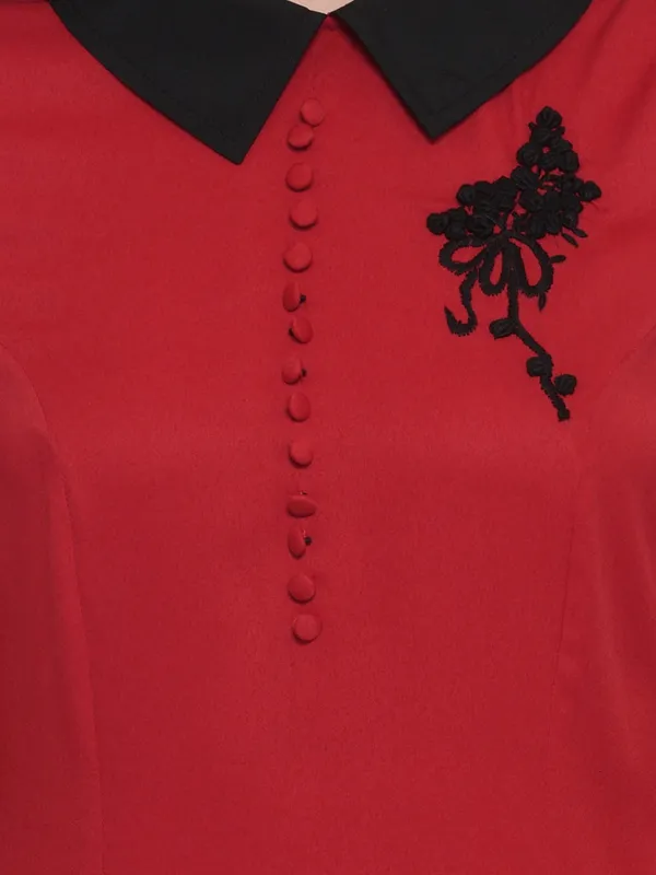 Red_Crepe_Dress_For_Women