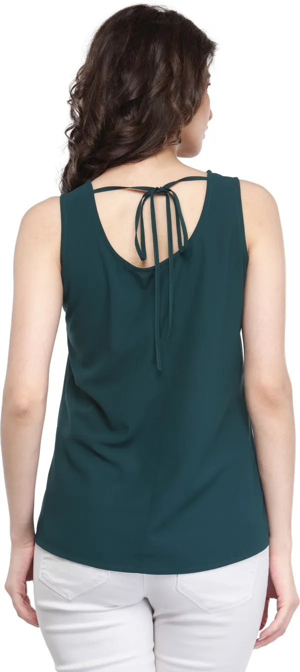 Green_Polyester_Top_For_Women