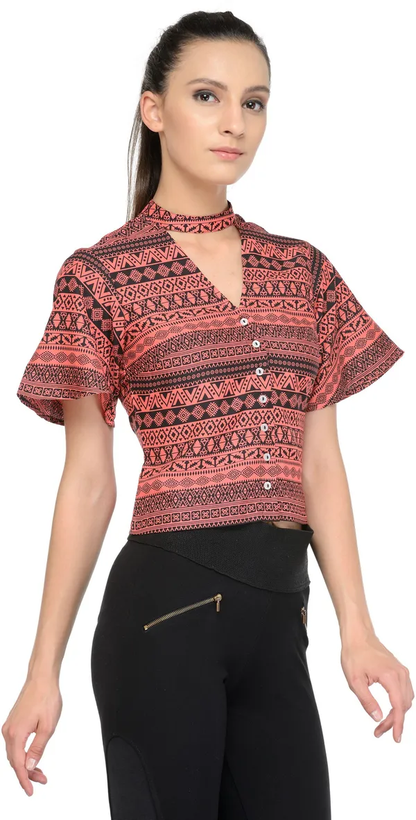 Maroon_Polyester_Top_For_Women