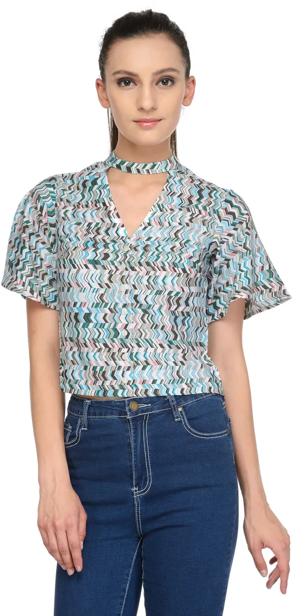 White_Polyester_Top_For_Women