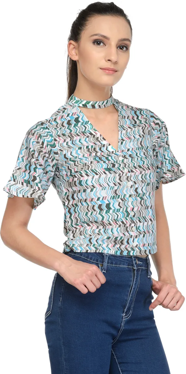 White_Polyester_Top_For_Women