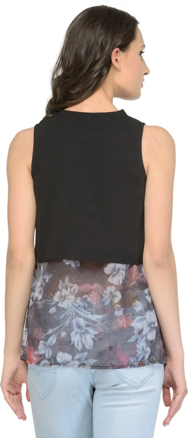 Black_Polyester_Top_For_Women