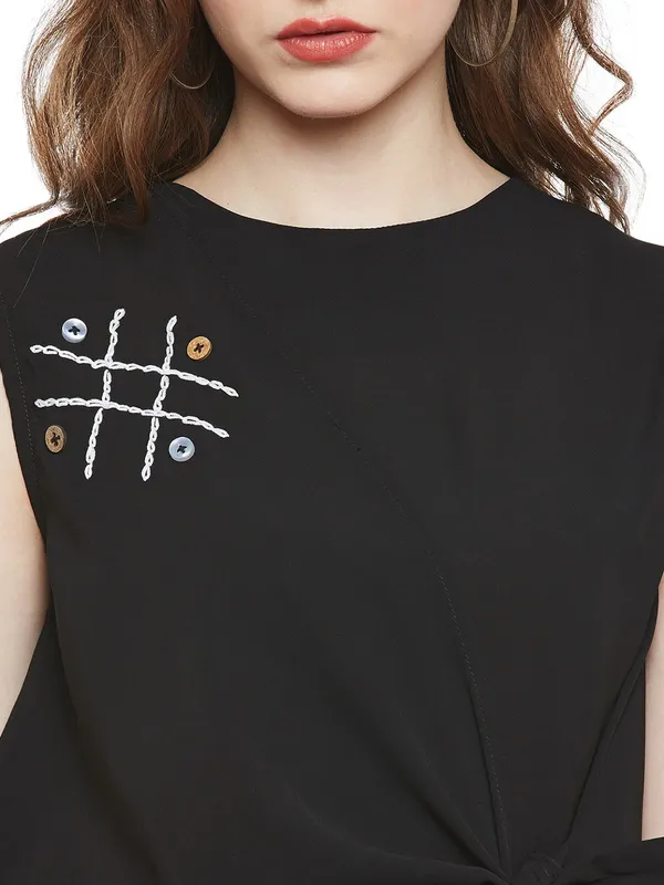 Black_Polycotton_Tunic_For_Women