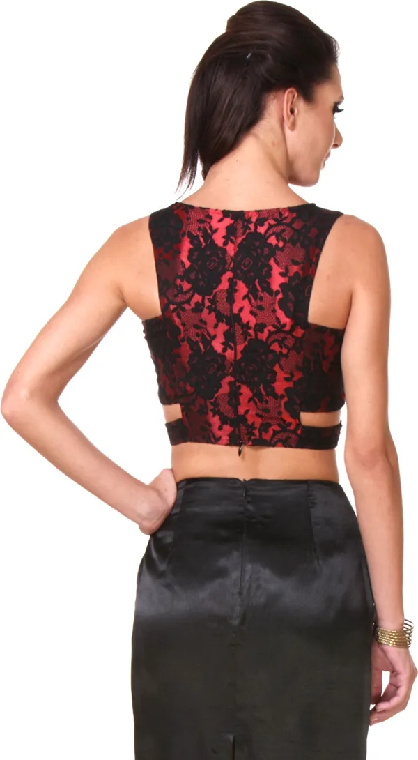 Zastraa_Formal_Sleeveless_Solid_Women_Red_Top