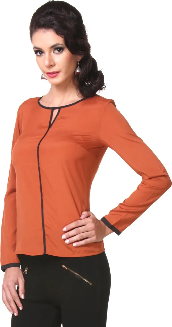 Brown_Crepe_Top_For_Women