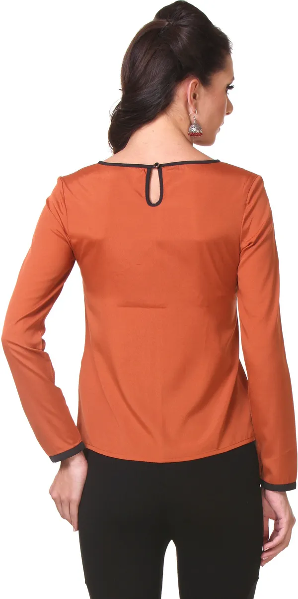 Brown_Crepe_Top_For_Women