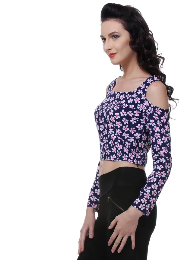 Blue_Crepe_Top_For_Women