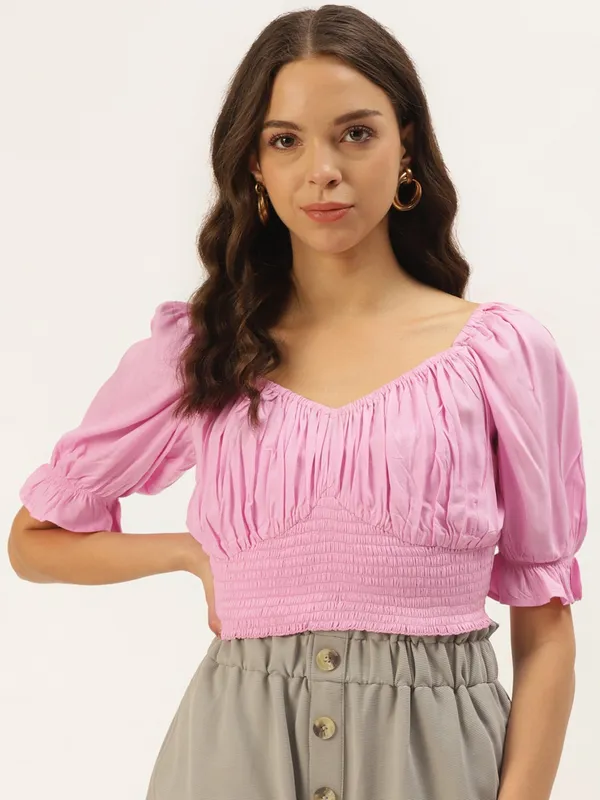Pink_Viscose_Rayon_Top_For_Women
