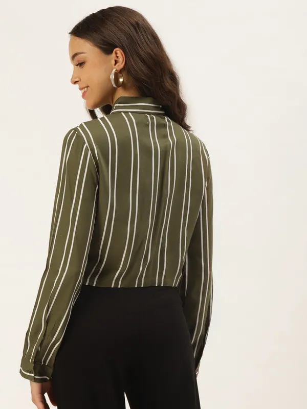 Green_Viscose_Rayon_Shirt_For_Women