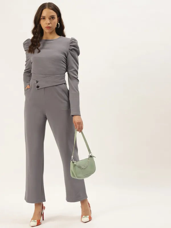 Grey_Polyester_Top_For_Women