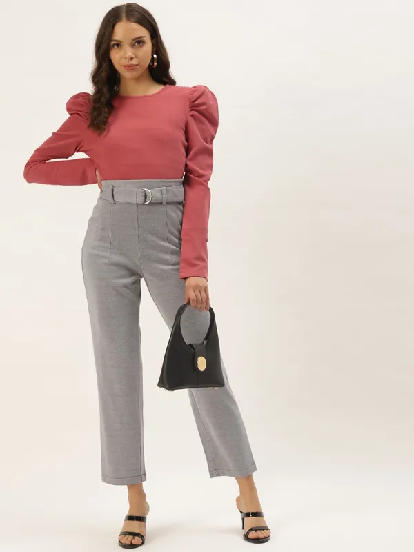 Pink_Polyester_Top_For_Women