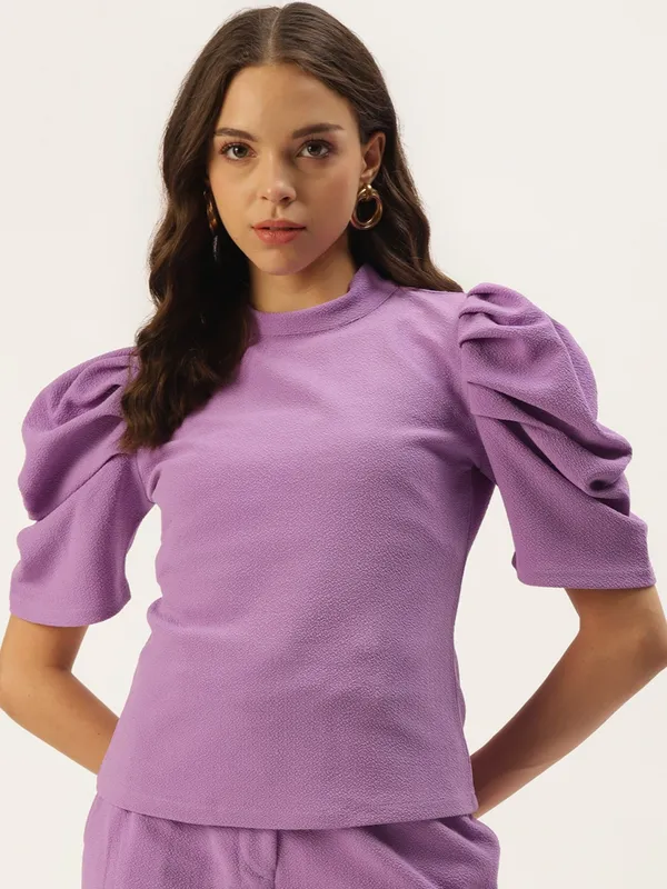 Purple_Polyester_Top_For_Women