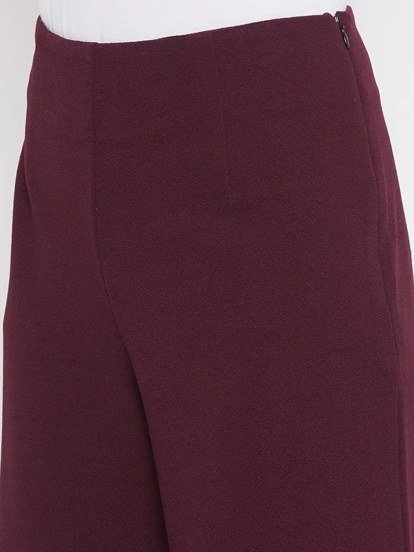 Maroon_Viscose_Rayon_Trouser_For_Women