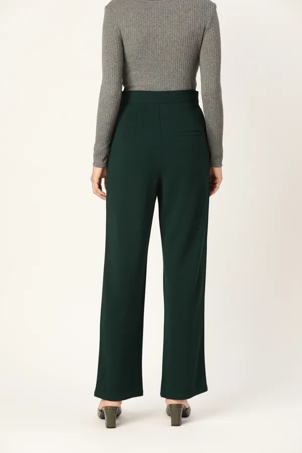 Zastraa_Women_Green_Solid_Smart_High-Rise_Trousers