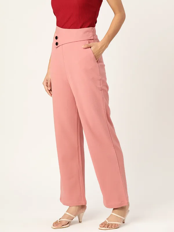Zastraa_Women_Pink_Smart_High-Rise_Parallel_Trousers