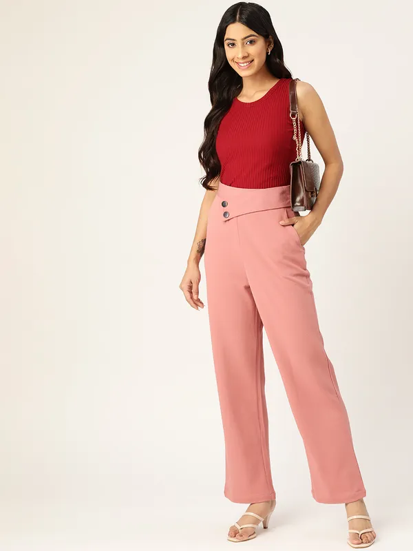 Zastraa_Women_Pink_Smart_High-Rise_Parallel_Trousers