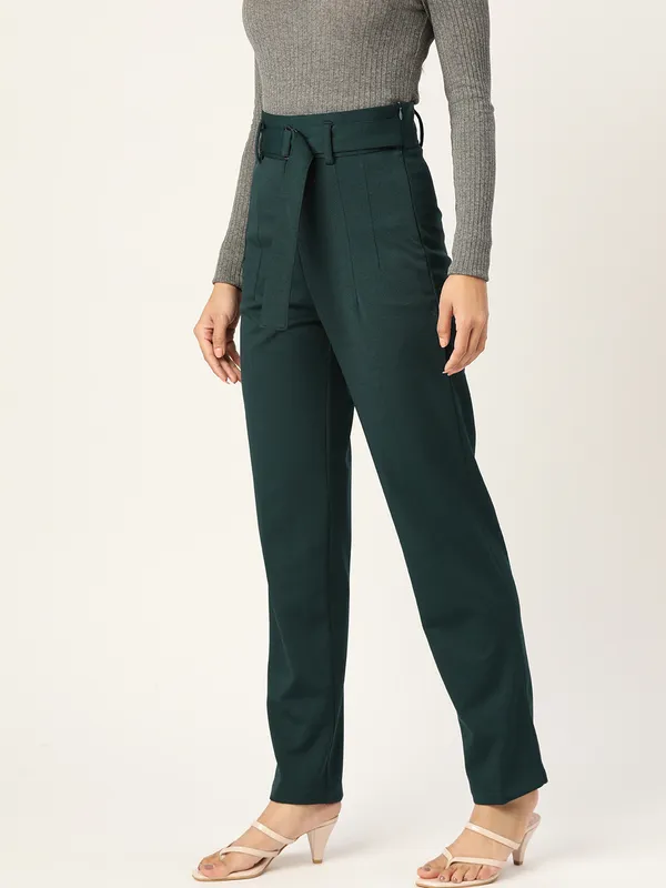 Zastraa_Women_Teal_Green_Solid_Smart_Slim_Fit_High-Rise_Trousers
