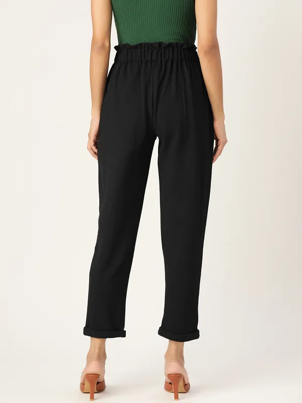Zastraa_Women_Black_Smart_Slim_Fit_High-Rise_Pleated_Trousers