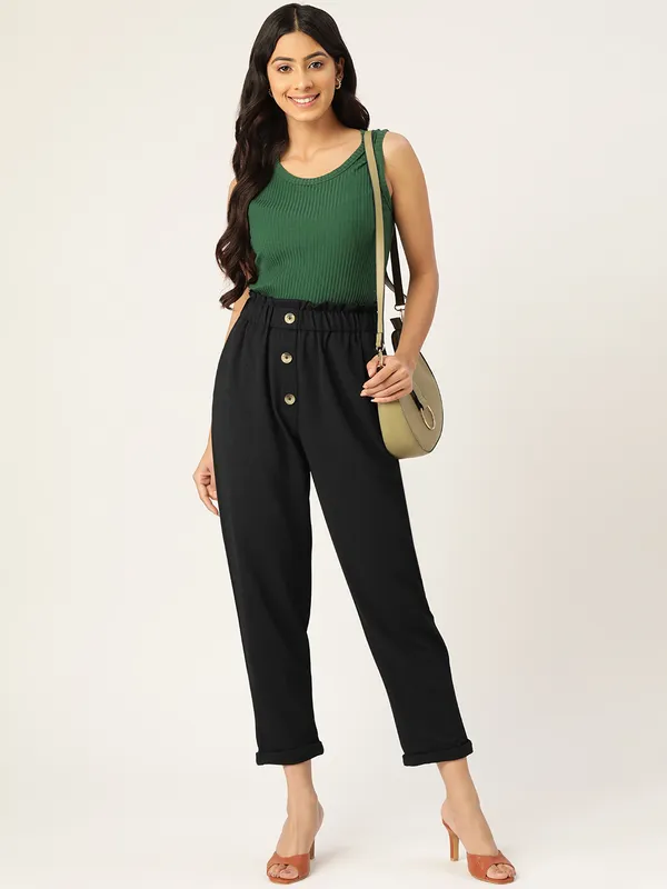 Zastraa_Women_Black_Smart_Slim_Fit_High-Rise_Pleated_Trousers